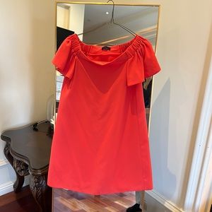 Top shop orange, off the shoulder dress